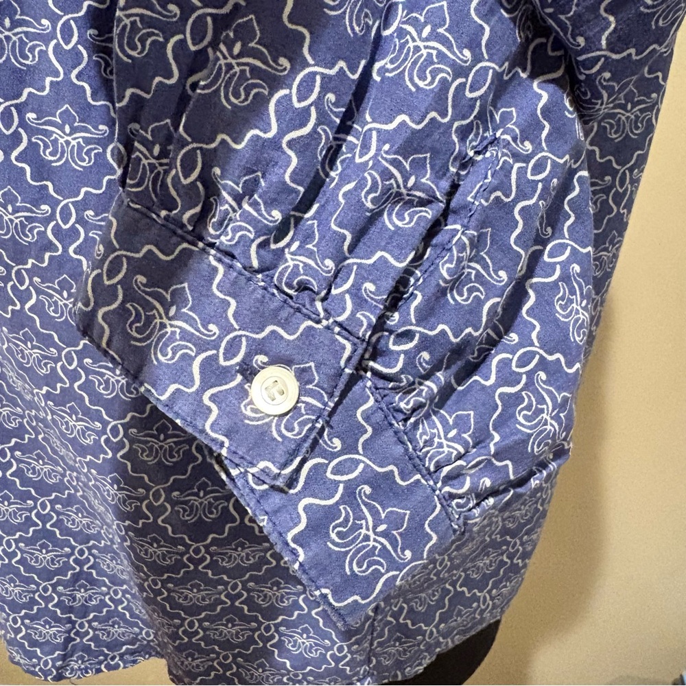 J. McLaughlin White Baloon sleeves button down shirt size L - Picture 3 of 13